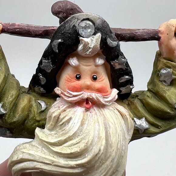 Vintage Wizard Figurines Set of 2 Starry Robes Fantasy Decor 1990s - Picture 4 of 9